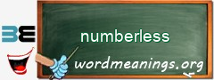 WordMeaning blackboard for numberless
